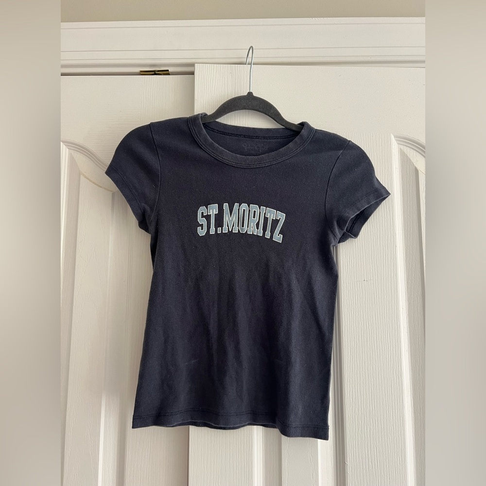 Brandy Melville Navy baby tee
